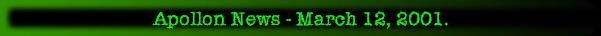 Apollon News - March 12, 2001.
